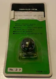Vintage TOA Cabela’s Liquid Filled Pin-on Compass #27, NOS