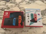 Nintendo Switch Red Blue Joy Cons 32GB + 4-1 Accessories Pack (Brand New In Box)