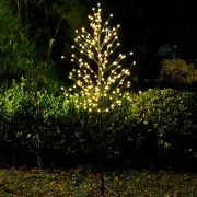 Lighted Tree 6Ft 208 LED Ball Light, Artificial Twig Tree Light for Christmas Pa