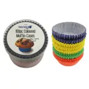 200PCS Muffin Cases Classic Coloured Baking Cupcakes Paper Liners Party Large