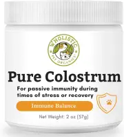 Wholistic Pet Organics Pure Colostrum - 2 Oz - Dog Allergy Relief & Itchy Skin T