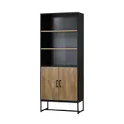 Oikiture Display Shelf 5-Tier Storage Shelves Bookshelf Bookcase Cupboard