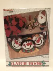 Wonderart Snowmen Latch Hook Kit (33 X 16") FACTORY SEALED