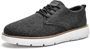 [RYIKA] Men's Breathable Mesh Comfortable Business Casual Shoes with Sneakers Design for Long Standing, Office Work, Formal Occasions & Walking