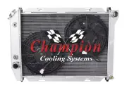 4 Row Aluminum Champion Radiator W/ 2 10" Fans for 1967 1968 Ford Thunderbird (for: Ford)