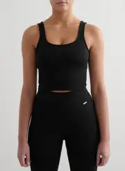 [aim'n] Black Ribbed Seamless Shaping Bralette