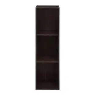 TZUMii 簡約加高三空櫃/書櫃/收納櫃/置物櫃/三格櫃/三層空櫃-胡桃木色
