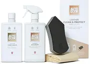Autoglym Leather Clean & Protect Complete Kit - Ultimate Car Leather Cleaner Kit Includes 500ml Leather Cleaner, 500ml Leather Care Balm, (1) Hi-Tech Aqua-Dry, (1) Perfect Polish Applicator