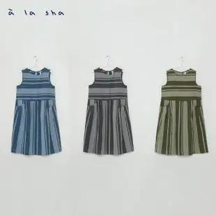 【a la sha】MOMO獨家推薦價↘ 條紋棉質背心洋裝