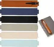 6 Pcs Pen Holder Pouch, PU Leather Pen Sleeve Pouch for Journals, Notebooks, Binders, Planners, Tablet, Office School Supplies, Outdoors Office (6 Colors)