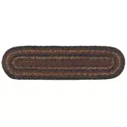 New Primitive Black Wine Grey Slate Braided Rug Jute Candle Mat Table Runner 28"