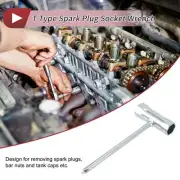 T Type 17mm 19mm Hexagon Spark Plug Socket Wrench Spanner Socket 14x6.7cm 1pcs