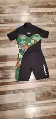 Hevto Women's Wetsuit Venus I Neoprene Full Shorty Suit, Extra Small, Surf, Dive