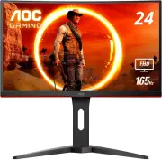 AOC C24G1A 24" Curved Frameless Gaming Monitor, FHD 1920X1080, 1500R, VA, 1Ms MP