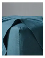 [Australian House & Garden] Sandy Cape Washed Belgian Linen Sheet Separates in Seaglass