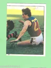 1983 SCANLENS VFL STICKER #47 LES PARISH, FITZROY LIONS