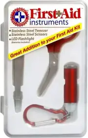 Be Smart Get Prepared First Aid Instrument Kit Tweezers Scissors Flashlight