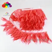 10Meters 8-12cmwide watermelon Ostrich Feather goose Feathers Fringe Trims