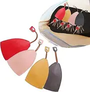 4 Pack Car Key Protection Case, PU Leather Pull-out Remote Control Storage Bag, Universal for Most Car Models (Multicolored)