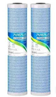 PUREPLUS 5 Micron Sediment & Carbon Whole House Water Filter CTO20BB-CQB 2-PACK