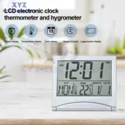 Digital Travel Alarm Clock Foldable Calendar Temperature Timer LCD Clock