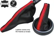 BLACK & RED STRIPE TOP GRAIN LEATHER BOOT SET FITS BMW MINI R50 R52 R53 01-06 (for: Mini)