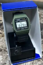 Casio F91WM-3 Digital Wristwatch Unisex Retro Collection Forest Green (NEW)