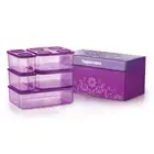 Tupperware Purple Fresh n' Clear Clearmate 1.6L, 1L & 460ml Food Containers Set