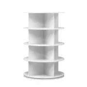Lauft 4 Tier 360 Swivel Rotating Shoe Rack Tower Book Storage Organizer Display Stand