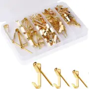 120Pcs Picture Hanging Kit Photo Frame Hanger Metal Hanging Hook with Nails