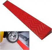 ZTZBFGM 1-6.5Cm Portable Threshold Ramps, Non-Slip Threshold Wheelchair Ramp Curb Ramps Wheelchair Ramps Step Mats High Access for Bike, Wheelchair, Cleaning, Robot, Garage,Red,100x10x3cm