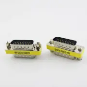 VGA/SVGA DB15 D-SUB 15 Pin 2 Rows Male To DB15 Male Mini Gender Changer Adapter