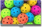 [VFMKT] Slim Metal Business Card Holder Portable Business Card Case Pocket Name Card Holder Ball Wallet for Men Women Office Travel, style, One Size