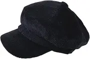 [Generic] Vintage Literary Corduroy Octagonal Newsboy Hat Women's Stretch Octagonal Hat Casual Hat Cabbie Caps Unisex