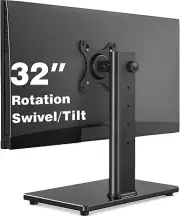 Single Monitor Stand VESA Mount for 13-32 Inch Screens, Free-Standing Monitor