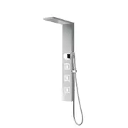VITO BERTONI LIFE Panel Shower - Rain Head with NANOJET and Hand Shower Chrome and Brushed Nickel