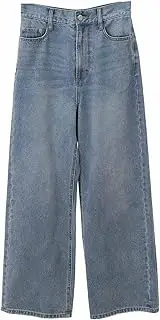 31 Sons de mode(トランテアン ソン ドゥ モード) Trantian Son De Mode Women's Casual Pants, Denim Wide Pants, Sax, 38
