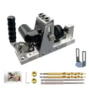 9.5mm 3/8 Inch Oblique Hole Locator With Dust Hose Drill Bits Pocket Hole Jig Kit Woodworking Drill Guide Set Hole Punch