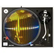 DJ Gold Disco Ball #2 Slipmat Turntable 12" LP Record Player, DJ Audiophile