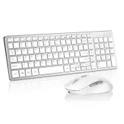 Wireless Keyboard Mouse Combo - Rechargeable Quiet Compact Design with Number...