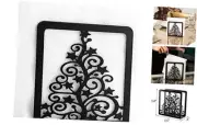 Black Metal Napkin Holder For Table - Matte Black Vertical Tabletop Napkin
