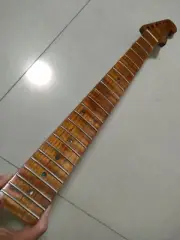 Gloss Roasted flame Maple Electric Guitar neck 22 fret Tiger maple st 25.5 inch