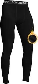 [HYCOPROT] Men's Thermal Underwear Trouser Long Johns Bottom Winter Warm Base Layer Sports Pants Thermal Compression Leggings for Ski, Outdoors,Hiking