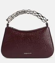 [McQueen] McQueen McQueen T-Bar Mini leather shoulder bag One Size burgundy
