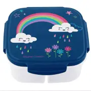 Stephen Joseph Snack Box with Ice Pack 3 compartments and lid, Rainbow New Tags