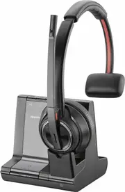 HP POLY Savi 8210 UC Microsoft Teams Certified DECT Wireless USB-A Headset, Black