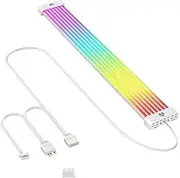 Coolmoon AL300 RGB Lamp Strip PC Backlight 5V ARGB Aura Sync Bendable DIY for 24PIN Motherboard PC Case, 50cm - White