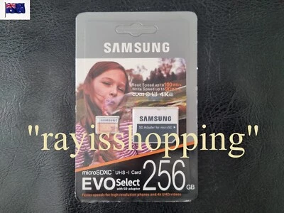 SAMSUNG EVO 256GB YELLOW Micro SD TF Card XC MicroSD Adapter Memory Storage