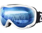 ZIONOR Clear Blue Ski Goggles - Snowboard Snow Goggles for Men Women Youth