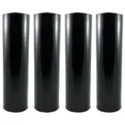 Absolute Four (4) Rolls Black Hand Stretch Plastic Film Pallet Shrink Wrap